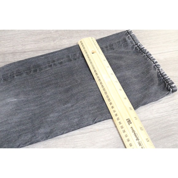 Rock Revival Jason Bootcut Distressed Black Denim Jeans Mens Size 38x33 - Picture 7 of 12